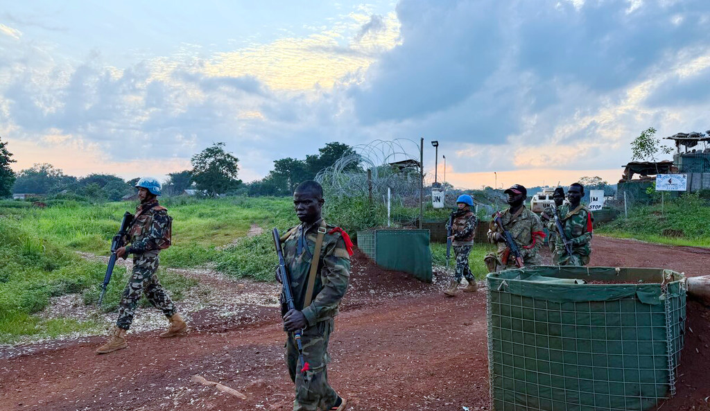 UN peacekeepers, like the ones pictured here in the Central African Republic (CAR) patrol regularly to protect civilians, ensure free movement and build trust with local communities.